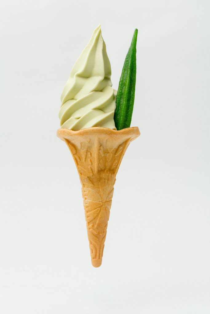 オクラソフトクリーム